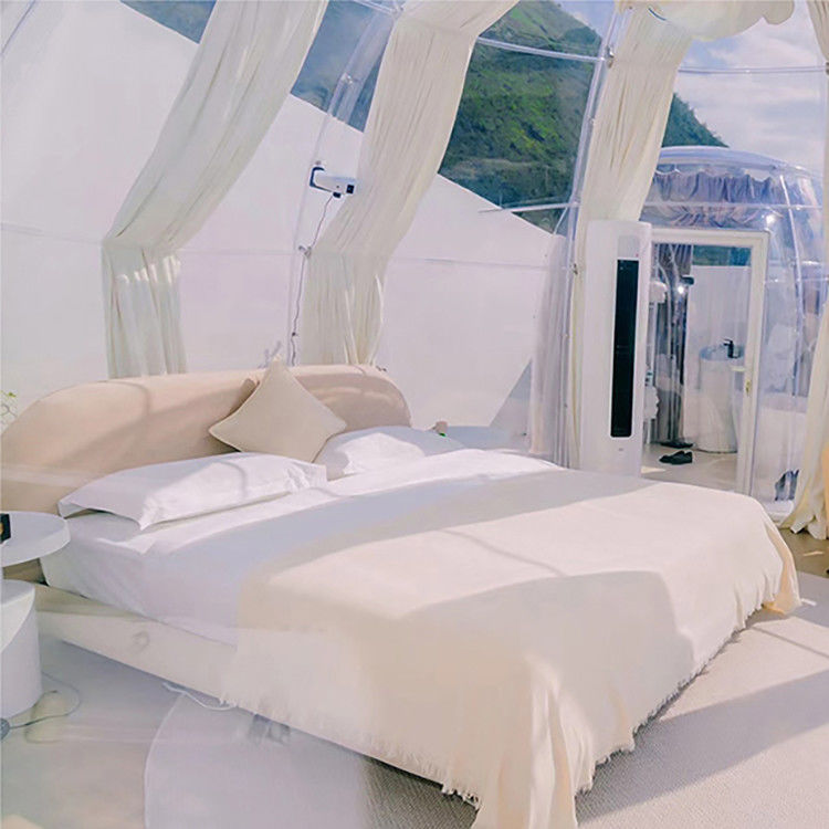 Isolação sadia alta luxuosa da barraca moderna da abóbada da bolha do recurso com luz do diodo emissor de luz