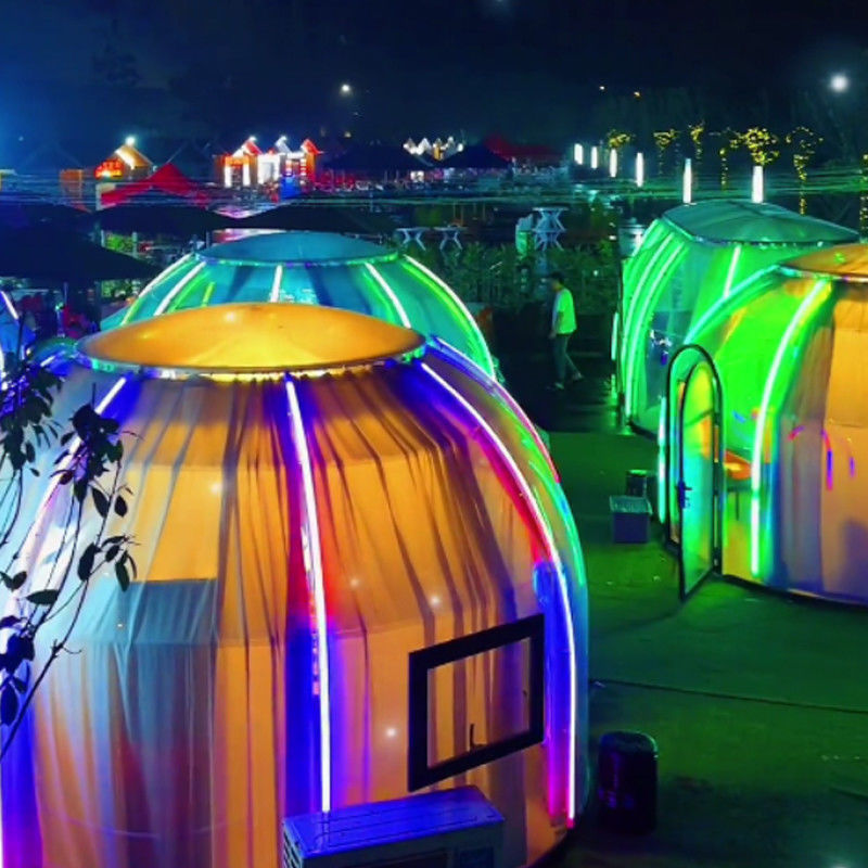 Tenda de bolhas de iglu redonda de PC transparente e transparente para acampamento e eventos ao ar livre
