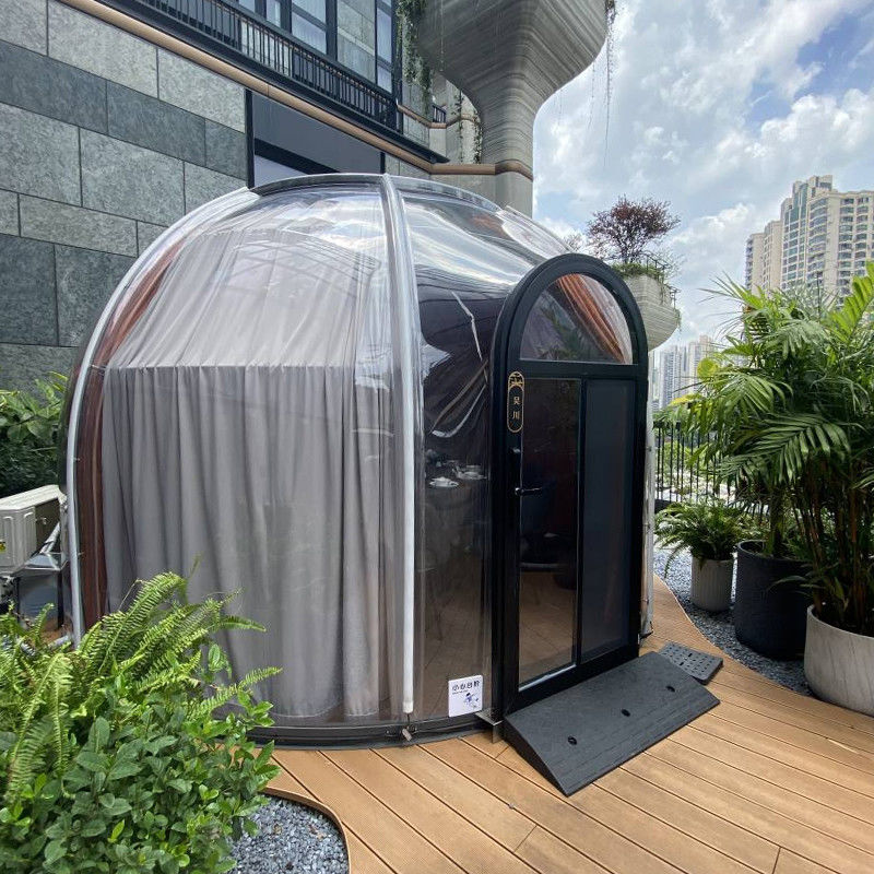 Tenda de bolhas de iglu redonda de PC transparente e transparente para acampamento e eventos ao ar livre