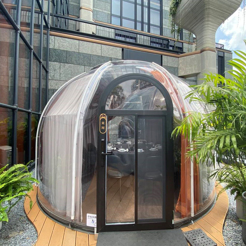 Tenda de bolhas de iglu redonda de PC transparente e transparente para acampamento e eventos ao ar livre