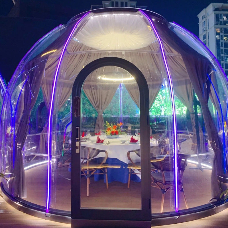 3m x 2.3m Casa Clear Dome Igloo Tenda de bolhas com festas e eventos