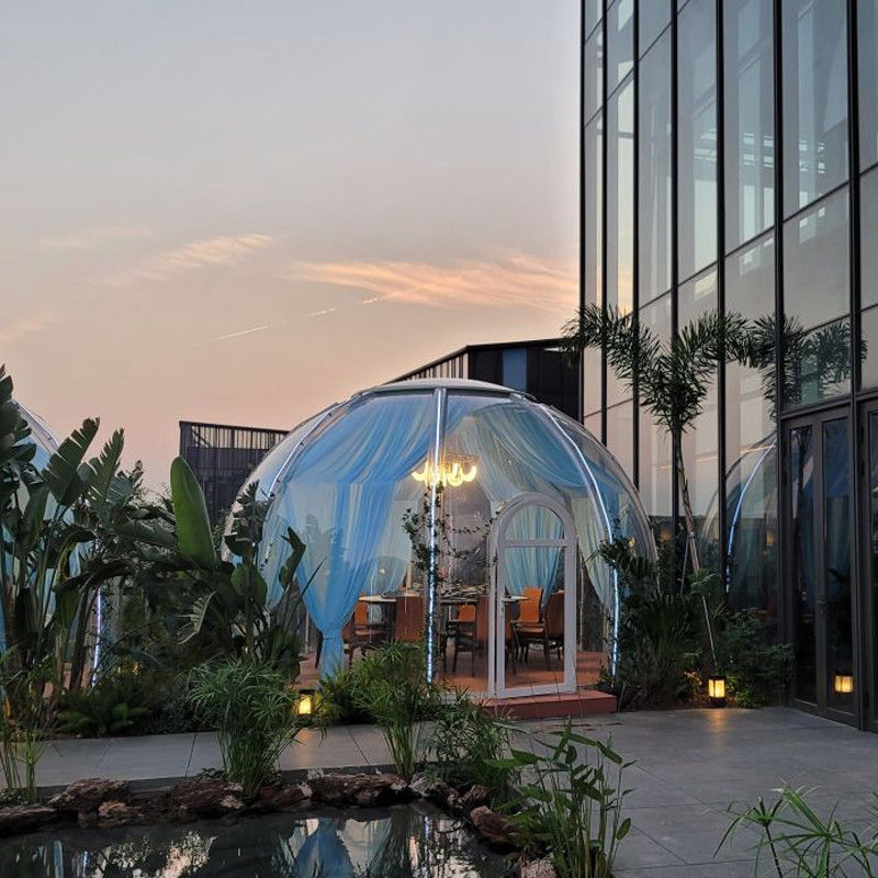 PC Dome House Glamping Bubble Tent para acampamento ao ar livre e festas no quintal