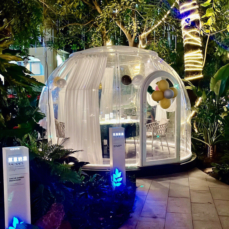 PC Dome House Glamping Bubble Tent para acampamento ao ar livre e festas no quintal