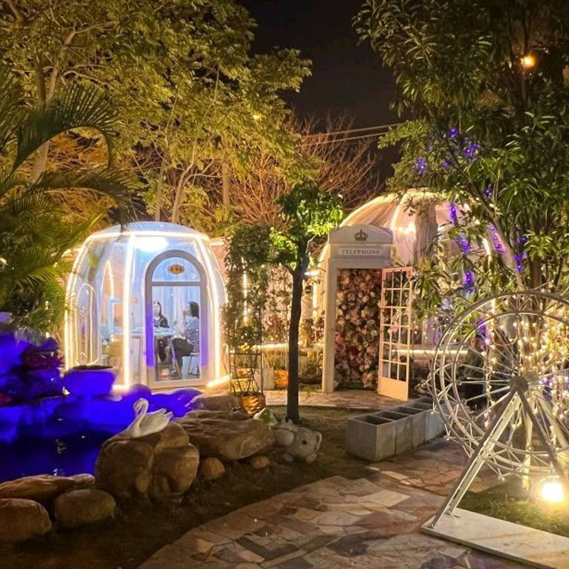 6m PC geodésico Cúpula clara Resistência UV 99,9% Casa de Cúpula para festas e eventos