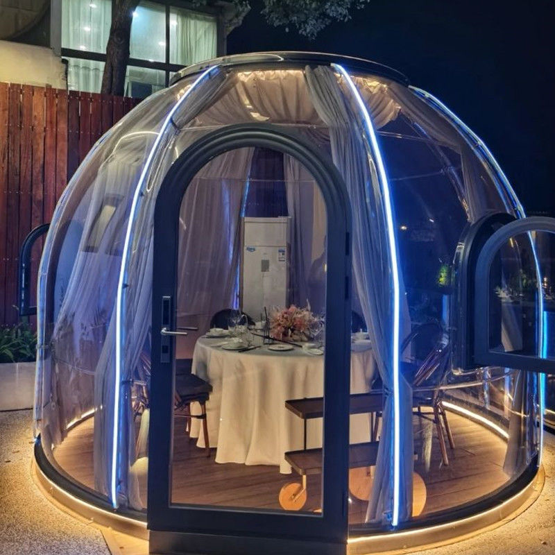 PC Alumínio Material Tenda de bolhas Casa 2.8m Alturas Tenda de cúpula Para acampamento ao ar livre